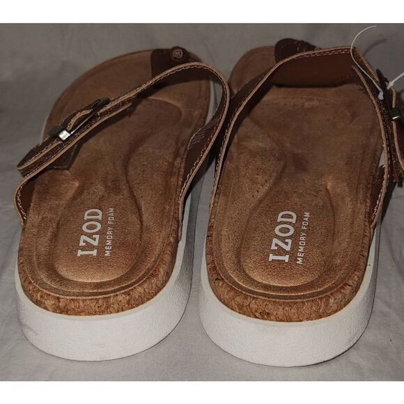 Izod Ladies' Charcy Strap Sandal Brown Size 6 M - Picture 3 of 6
